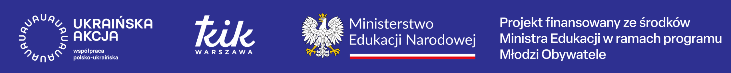 Projekt finansowany ze środków Ministerstwa Edukacji w ramach programu Młodzi Obywatele